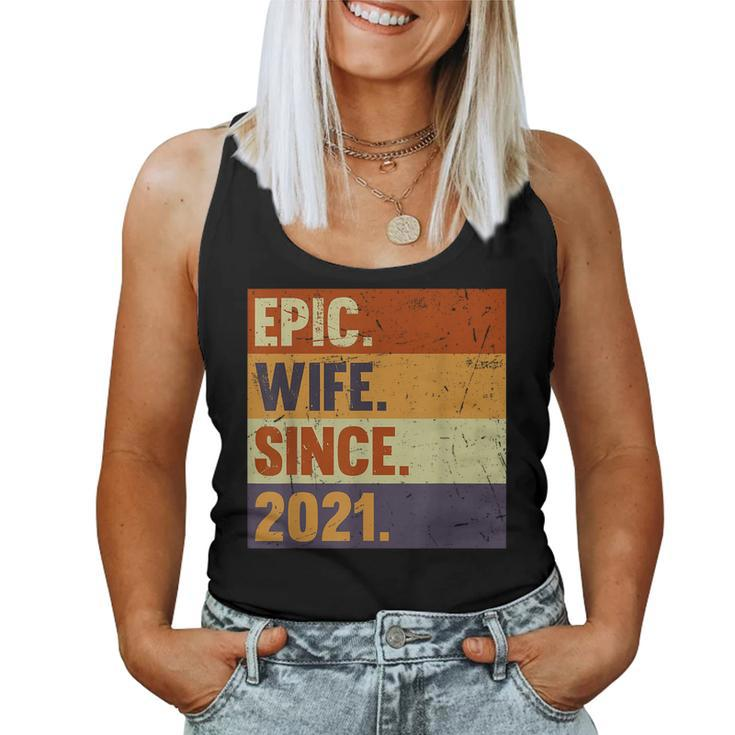 2Nd Wedding Anniversary For Her Epic Wife Since 2021 Women Tank Top