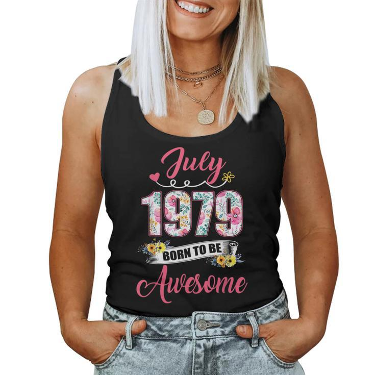 42Nd Birthday Floral For Women Born In July 1979 Women Tank Top