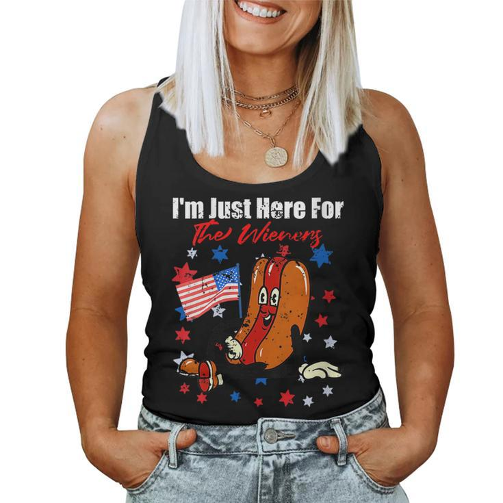 4Th Of July Hot Dog Im Just Here For The Wieners Women Tank Top