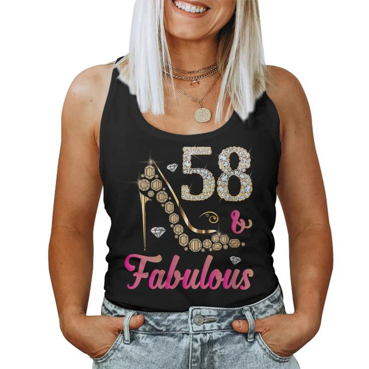 58 And Fabulous 58Th Birthday Beautiful Fun Women Tank Top