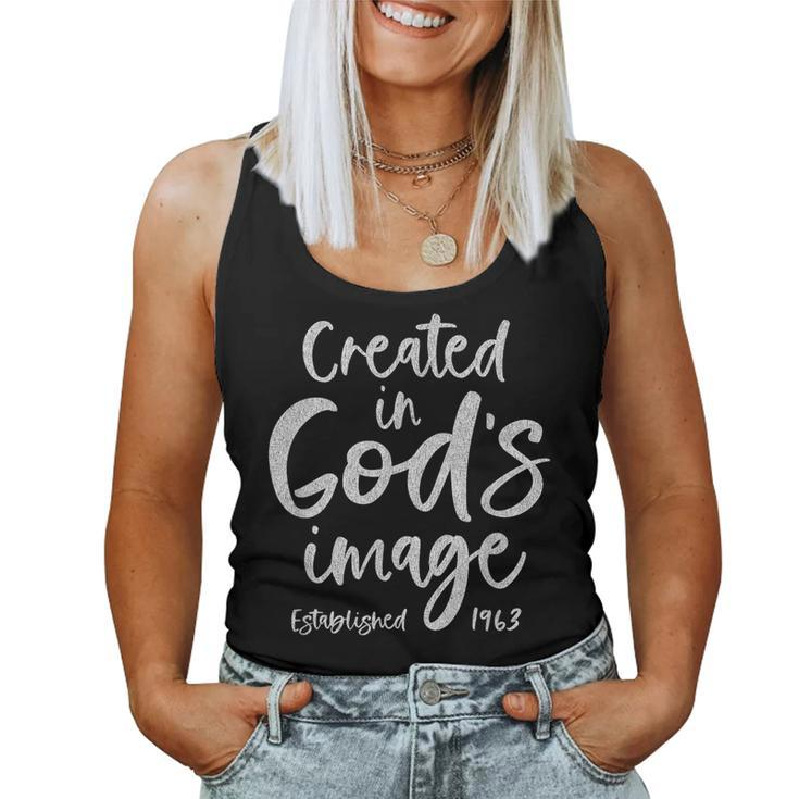 60 Year Old Christian Love Jesus And God 1963 60Th Birthday Women Tank Top