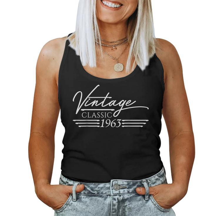 60 Year Old Gifts Vintage 1963 60Th Men Women 60Th Birthday  Women Tank Top Weekend Graphic
