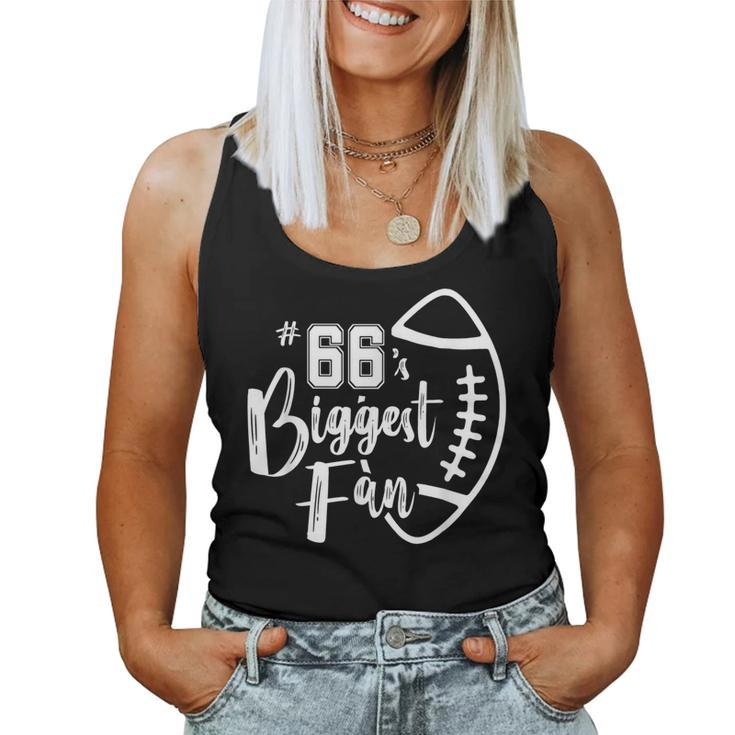 66'S Biggest Fan Football Mom Dad Brother Sister Women Tank Top