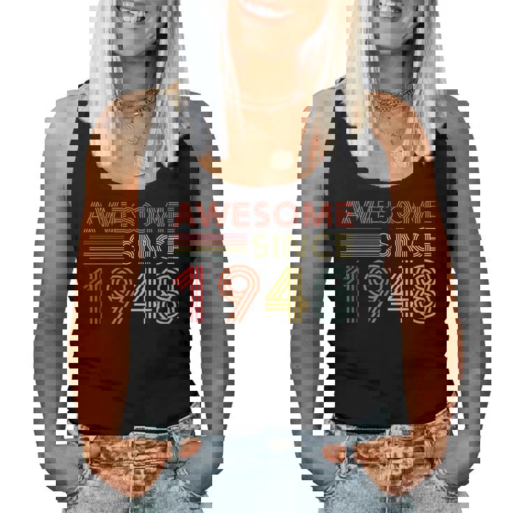 75 Birthday Decorations Men Women 1948 Bday 75Th Birthday Women Tank Top