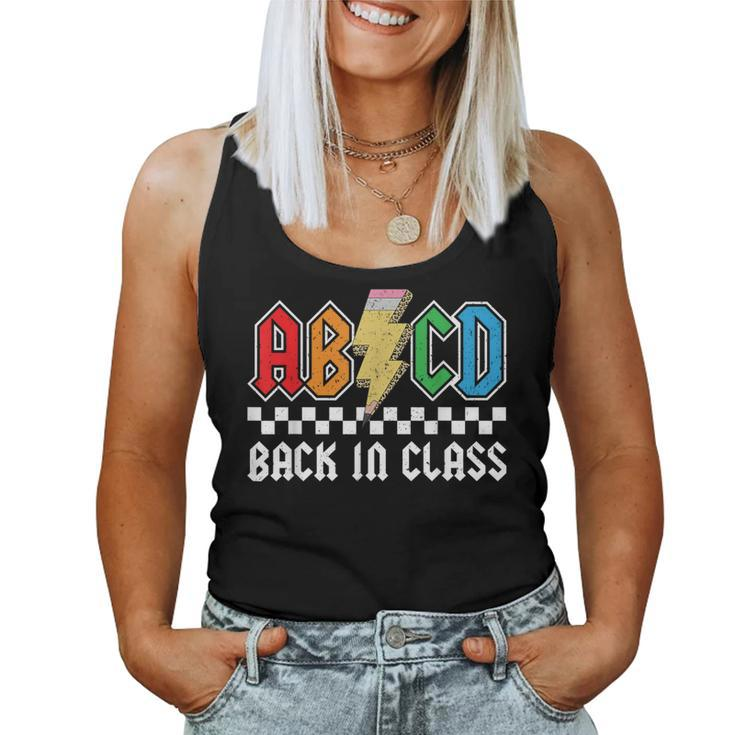 Abcd Back In Class Rocks Back To School Boys Girls Teacher Women Tank Top