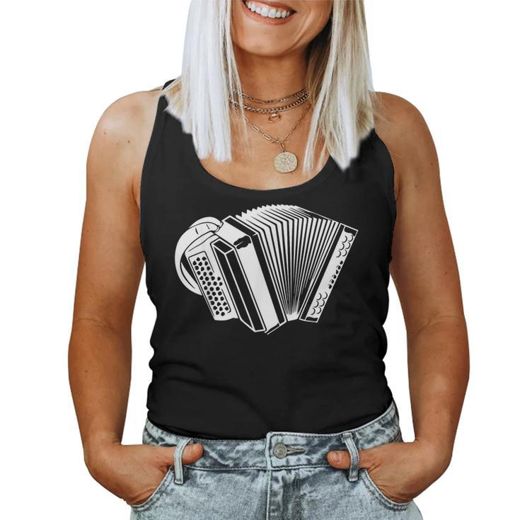 Graphic Accordion Instrument Hobby Learn Musician Women Tank Top