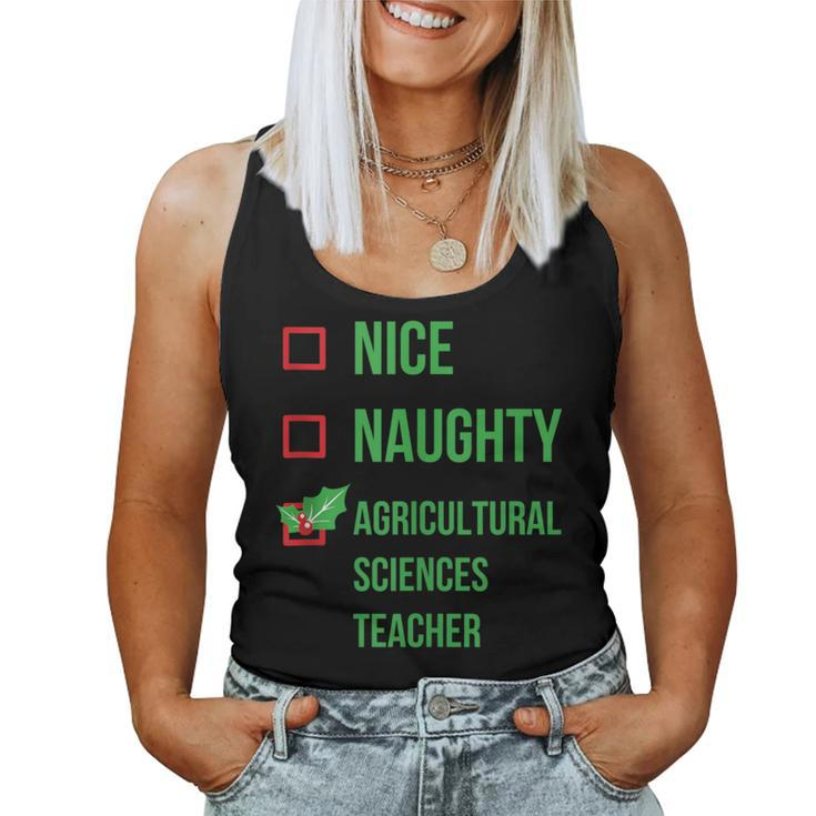 Agricultural Sciences Teacher Pajama Christmas Women Tank Top