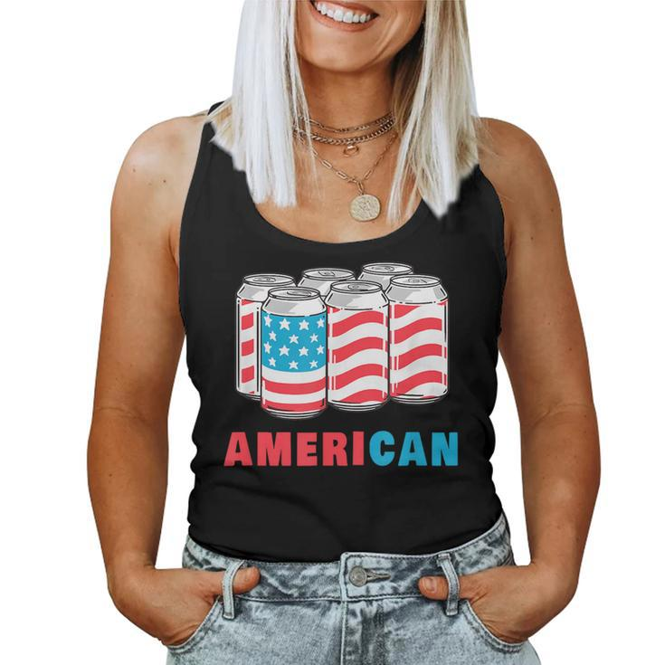 American 4Th Of July Beer Patriotic Usa Flag Merica Patriotic Women Tank Top