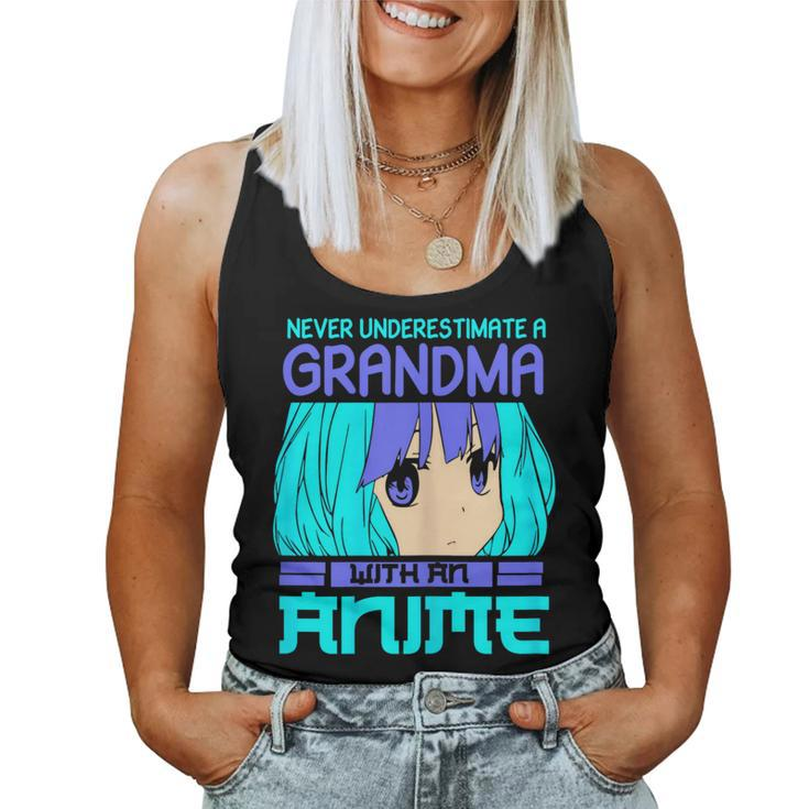 Anime Granny Never Underestimate A Grandma With An Anime Women Tank Top