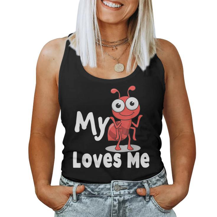 Ant Lovers_My Aunt Loves Me Family For Nephew & Niece Women Tank Top