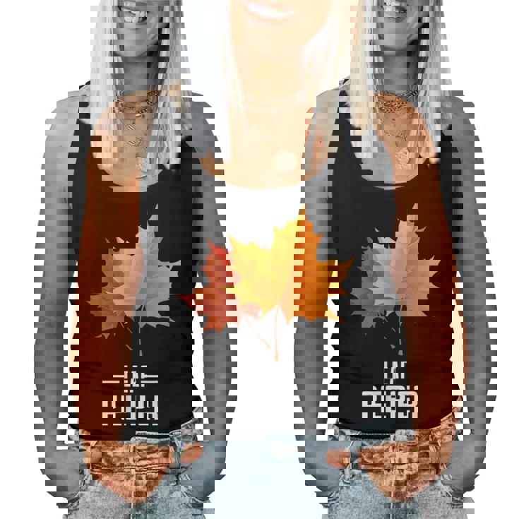 Autumn Fall Color Leaf Peeper Autumn Peeping Fall Retro Cute Women Tank Top