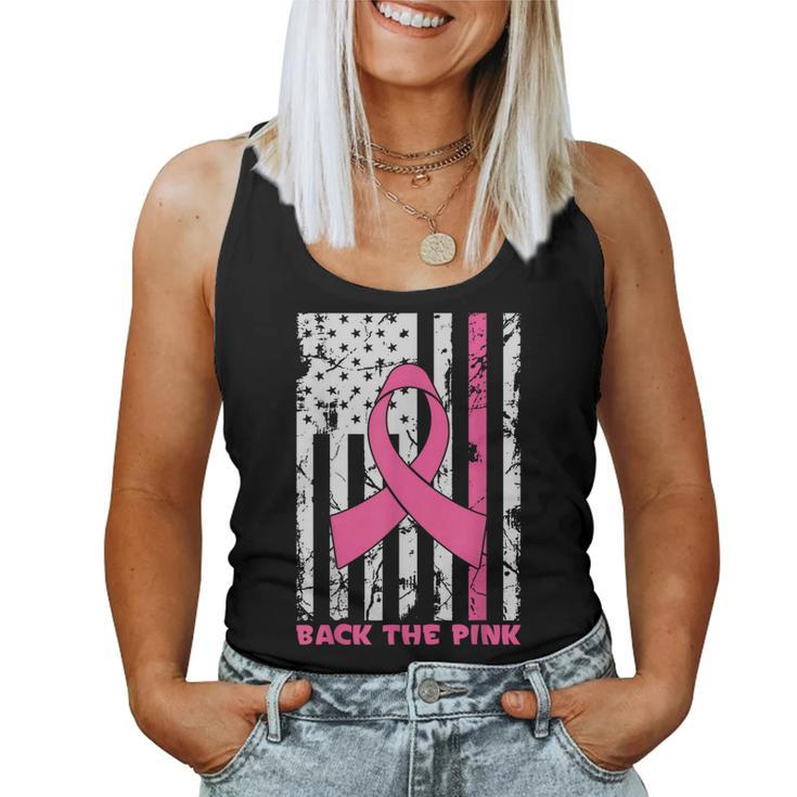 Back The Pink Breast Cancer Awareness Flag Toddler Women Tank Top