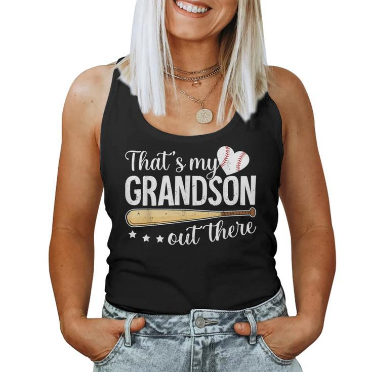 Baseball Grandma That's My Grandson Out There Baseball Women Tank Top
