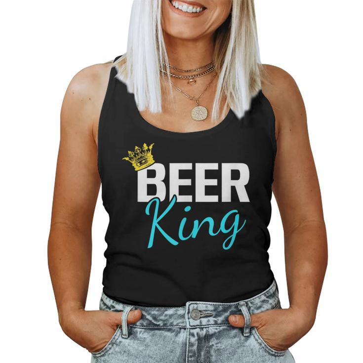 Beer King Drinking Party Student College Alcohol Women Tank Top