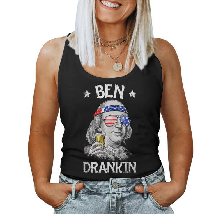 Ben Drankin 4Th Of July Benjamin Franklin Men Women Usa Flag Women Tank Top