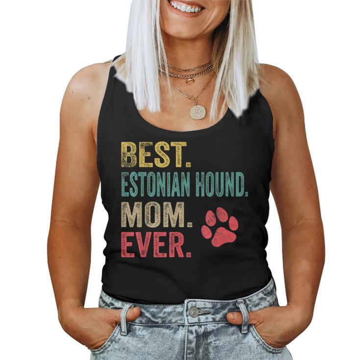 Best Estonian Hound Mom Ever Vintage Mother Dog Lover Women Tank Top