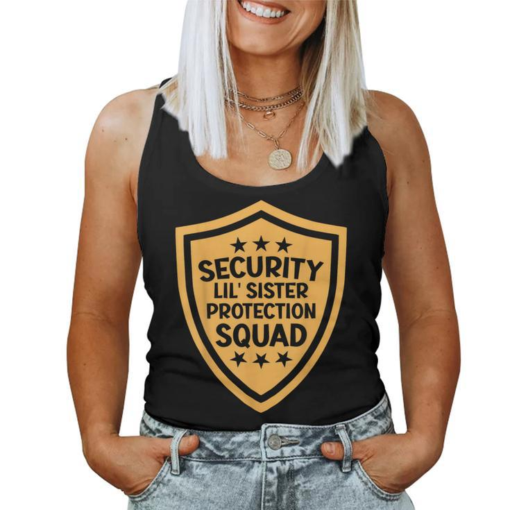 Big Brother Security Lil Sister Protection Squad Pregnancy For Sister Women Tank Top