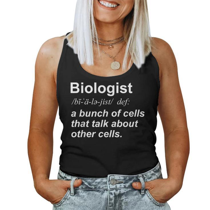 Biologist Definition Biology Teacher Student Women Tank Top