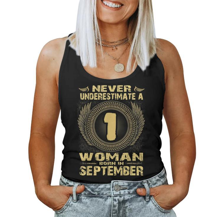 Birthday Never Underestimate A Woman Born In September Women Tank Top