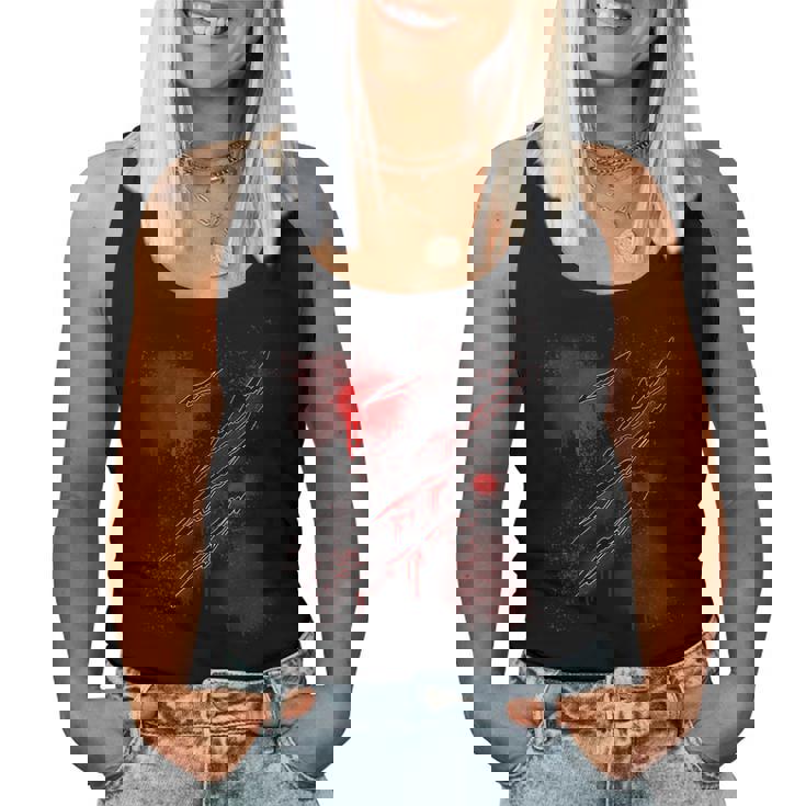 Bloody Wound Scary Halloween Men Women Horror Scary Halloween  Women Tank Top