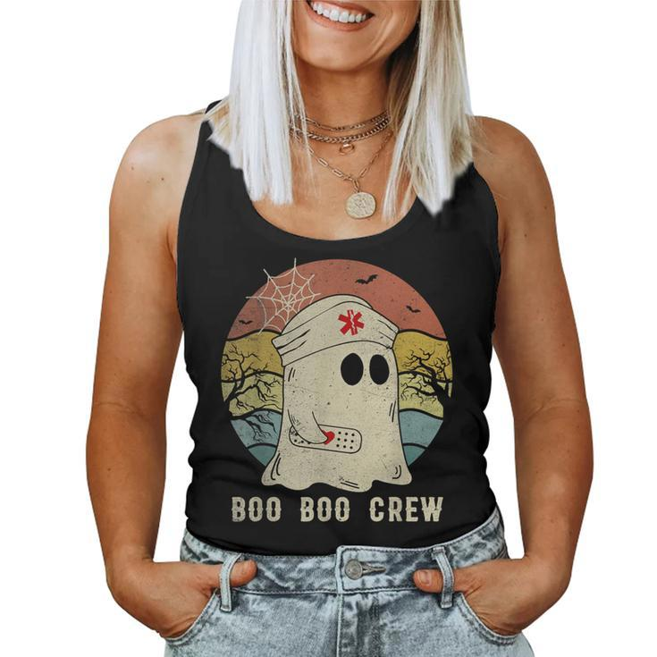 Boo Boo Crew Nurse Ghost Halloween Costume Nurse Women Tank Top