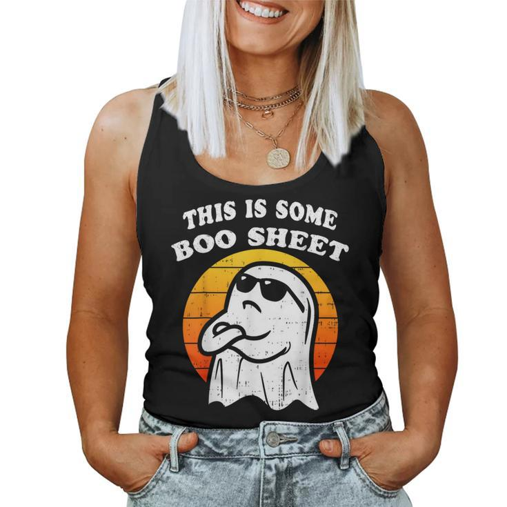 This Is Some Boo-Sheet Halloween Ghost Costume Women Tank Top