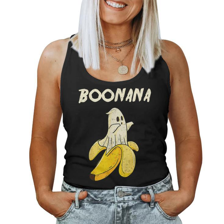 Boonana Cute Banana Ghost Halloween Banana Lover Women Tank Top