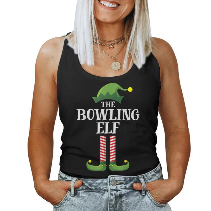 Bowling Elf Matching Family Group Christmas Party Women Tank Top