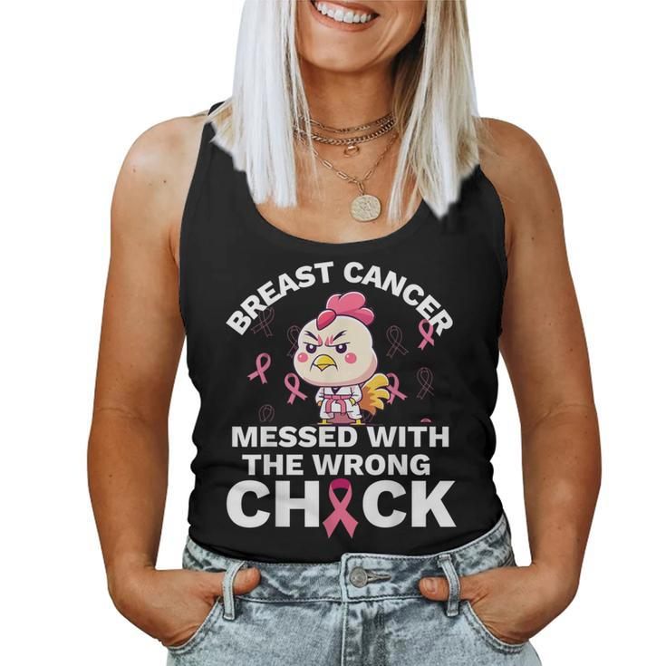 Breast Cancer Awareness Messed With The Wrongs Chick Women Tank Top