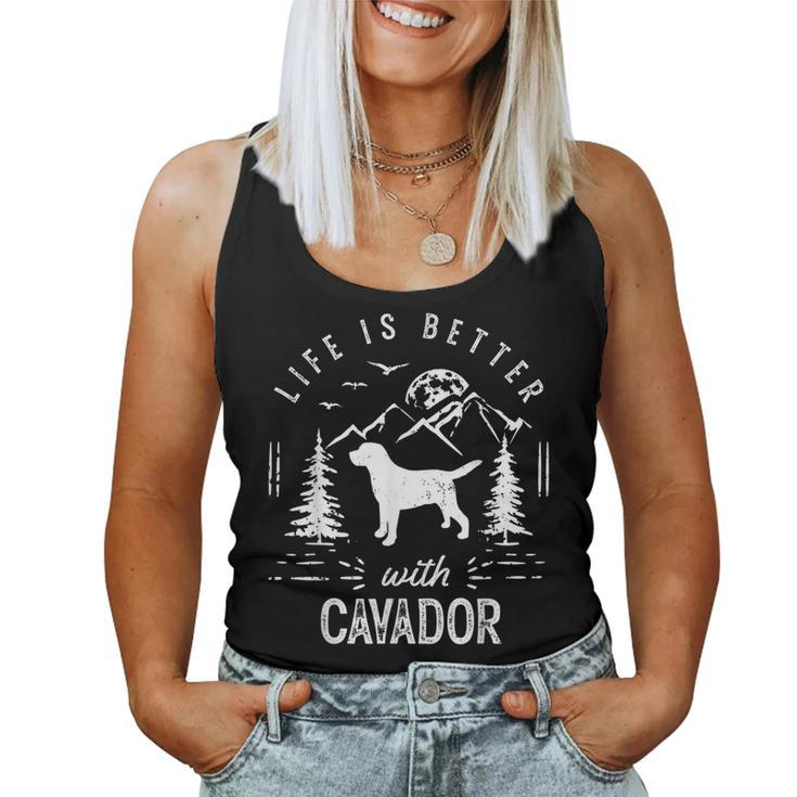 Cavador Life Better Mom Dad Dog Women Tank Top