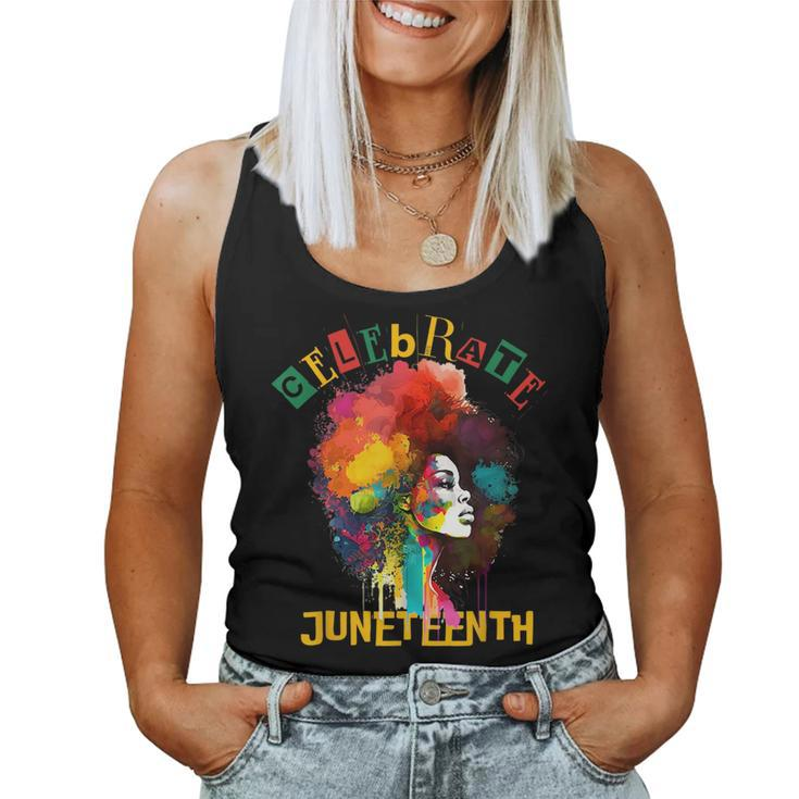 Celebrate Junenth Women African Black History Month Women Tank Top Basic Casual Daily Weekend Graphic