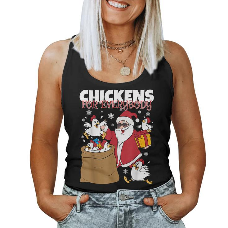 Chickens For Everybody Christmas Chicken Men Women Tank Top