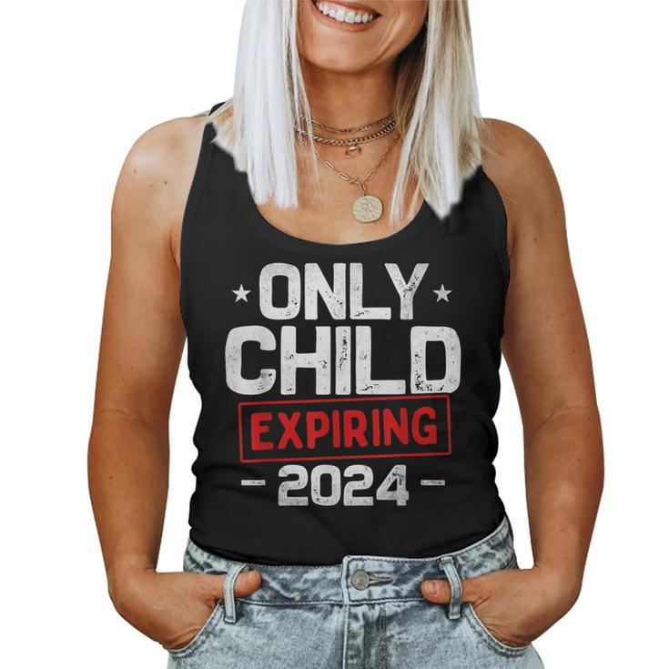 Only Child Expiring 2024 For New Big Brother Or Sister For Sister Women Tank Top