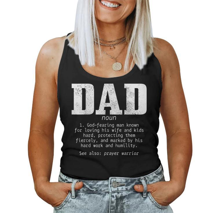 Christian Dad Religious Faith Bible Verse Fathers Day  Women Tank Top Basic Casual Daily Weekend Graphic