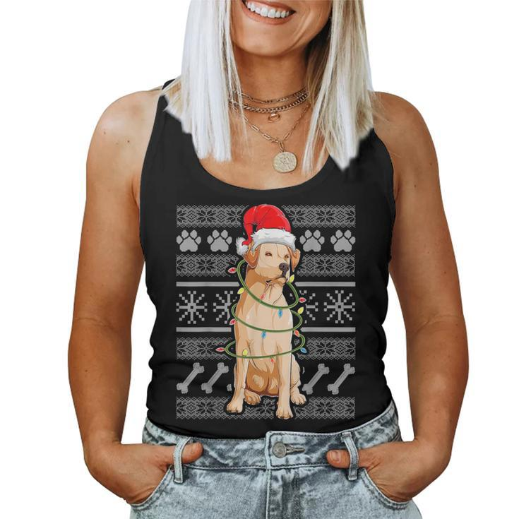 Christmas Labrador Dog Ugly Dog Sweater Women Tank Top