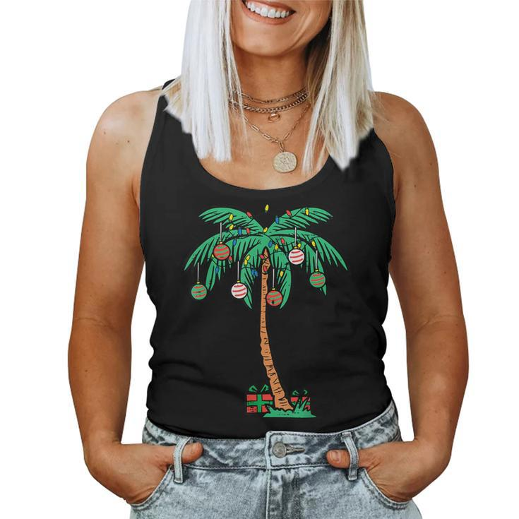 Christmas Palm Xmas Tree Tropical Beach Hawaii Kid Women Tank Top