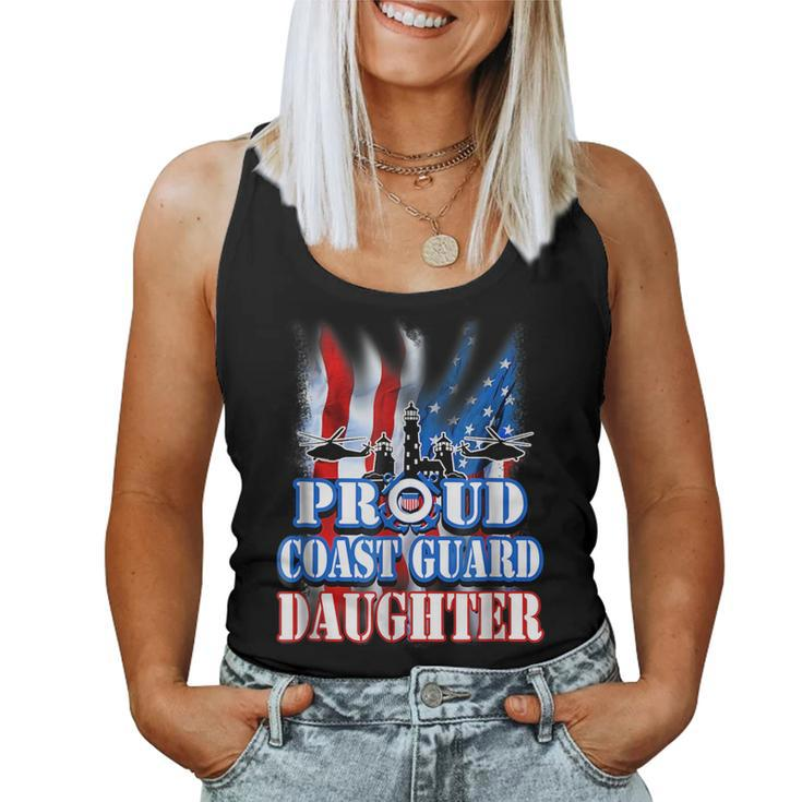 Coast Guard Daughter Usa Flag Military Women For Daughter Women Tank Top