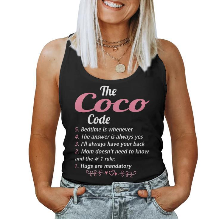Coco Grandma Gift The Coco Code Women Tank Top Weekend Graphic