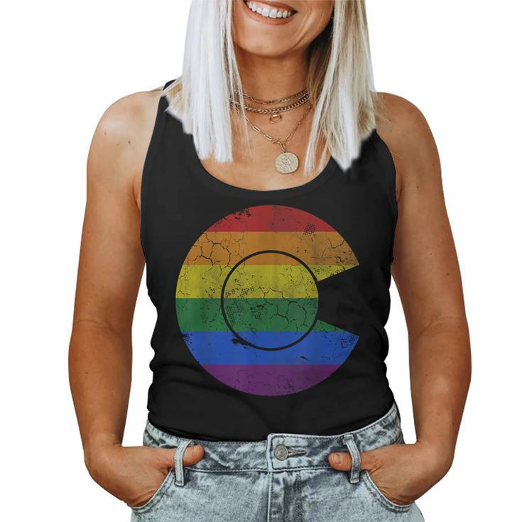 Colorado Lgbtq Rainbow Flag Gay Lesbian Bi Trans Queer Women Tank Top