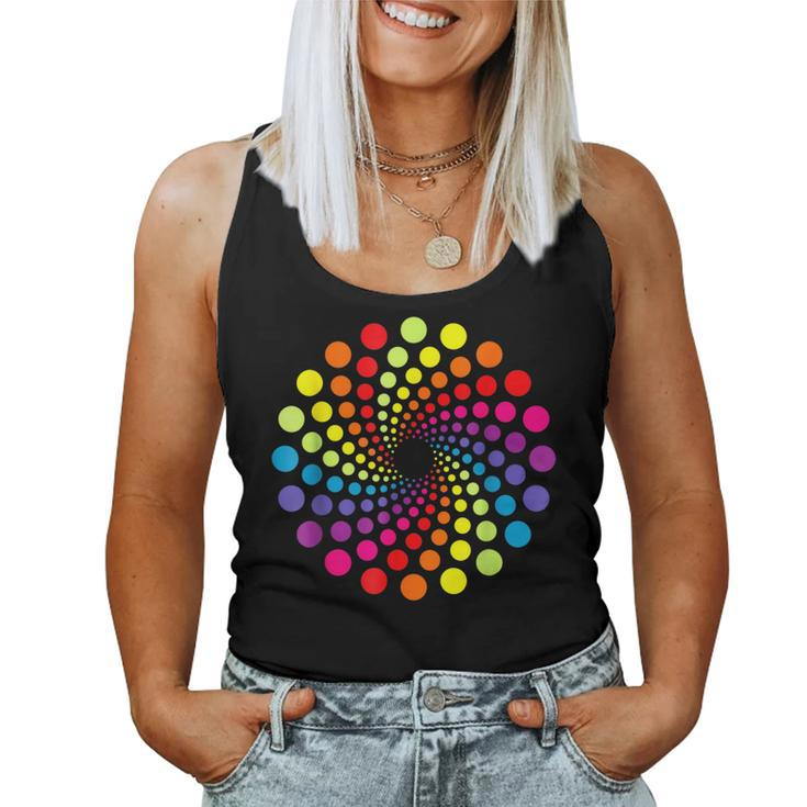 Colored Multicolor Polka Dot September 15Th Dot Day Rainbow Women Tank Top