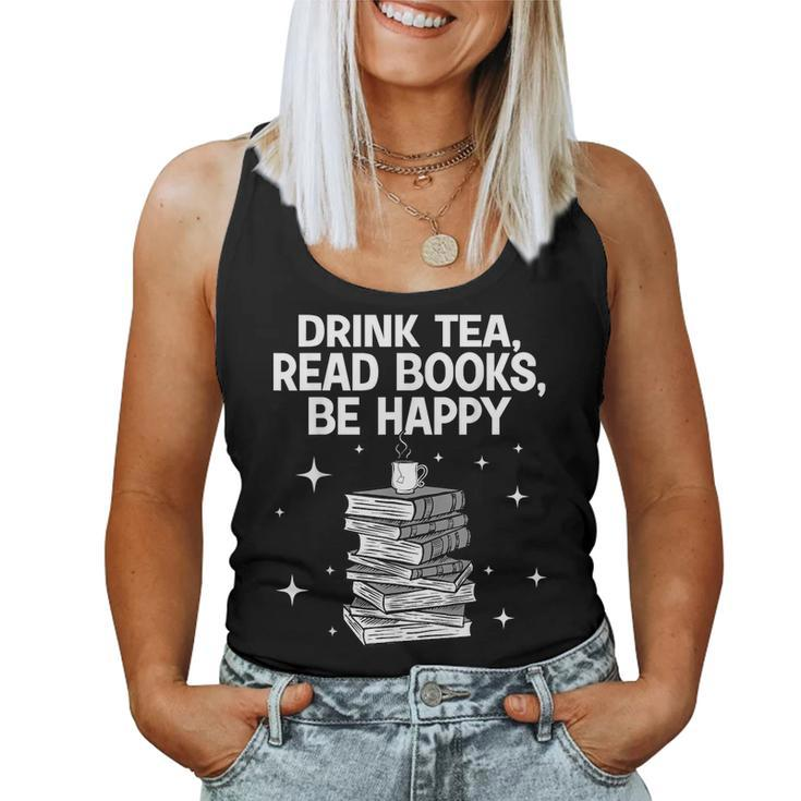 Cool Books For Men Women Tea Book Lovers Reading Bookworm Reading s Women Tank Top