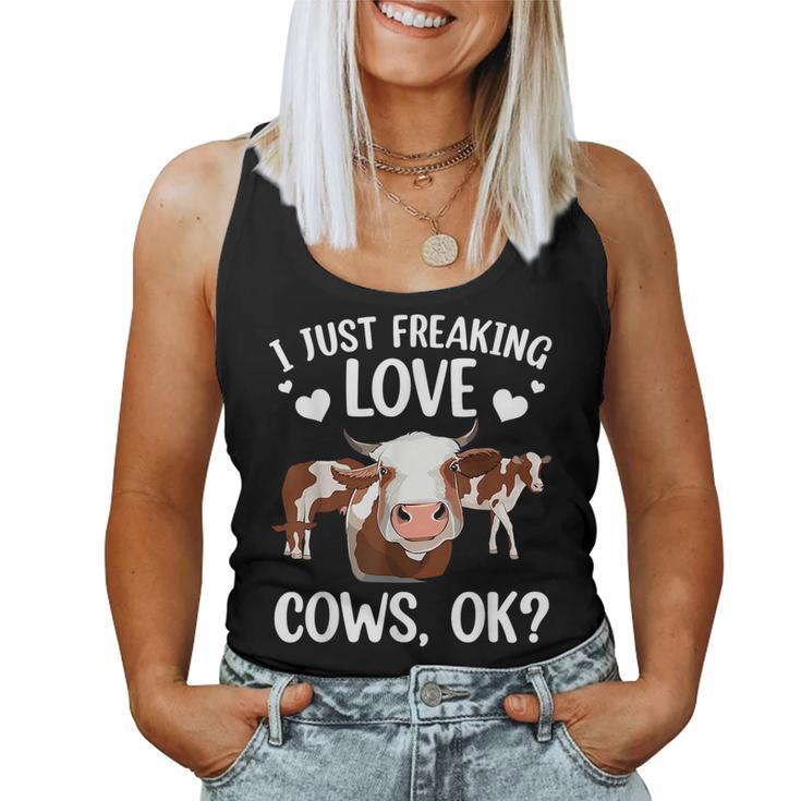 Cool Cows For Men Women Cow Lover Farmer Cattle Farm Animal  Women Tank Top Weekend Graphic