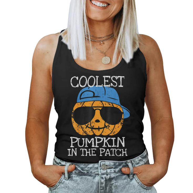 Coolest Pumpkin In The Patch Halloween Boys Girls Ns Women Tank Top