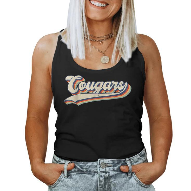 Cougars Sports Name Vintage Retro For Boy Girl Women Tank Top