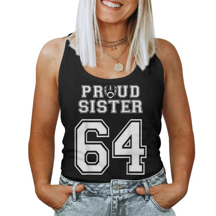 Custom Proud Football Sister Number 64 Personalized Women Women Tank Top
