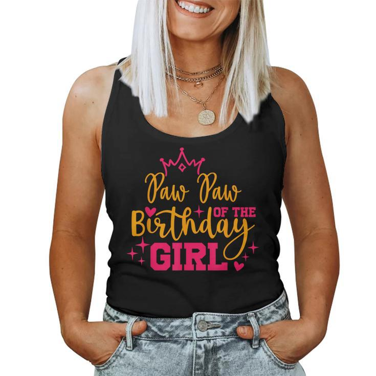 Cute Personalized Paw Paw Of The Birthday Girl Matching Women Tank Top