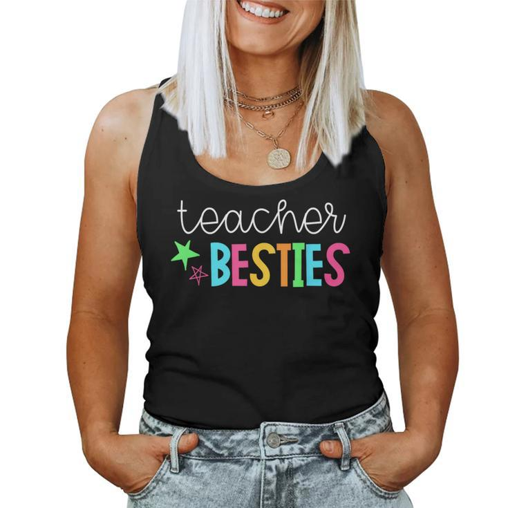 Cute Teacher Teacher Besties Women Tank Top
