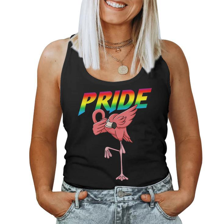 Dabbing Flamingo Lesbian Bisexual Gay Lgbt Pride Women Tank Top