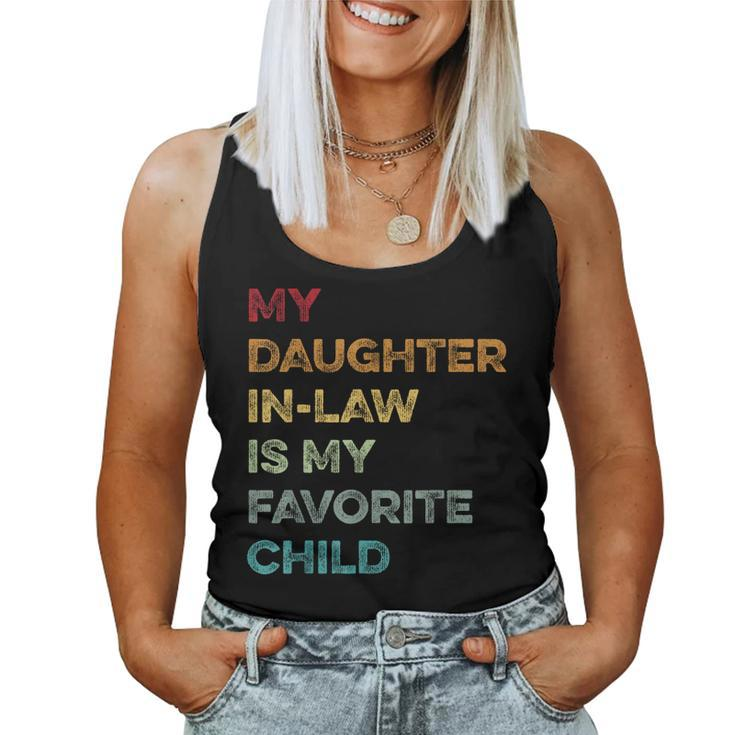 My Daughter In Law Is My Favorite Child Vintage Fathers Day Women Tank Top