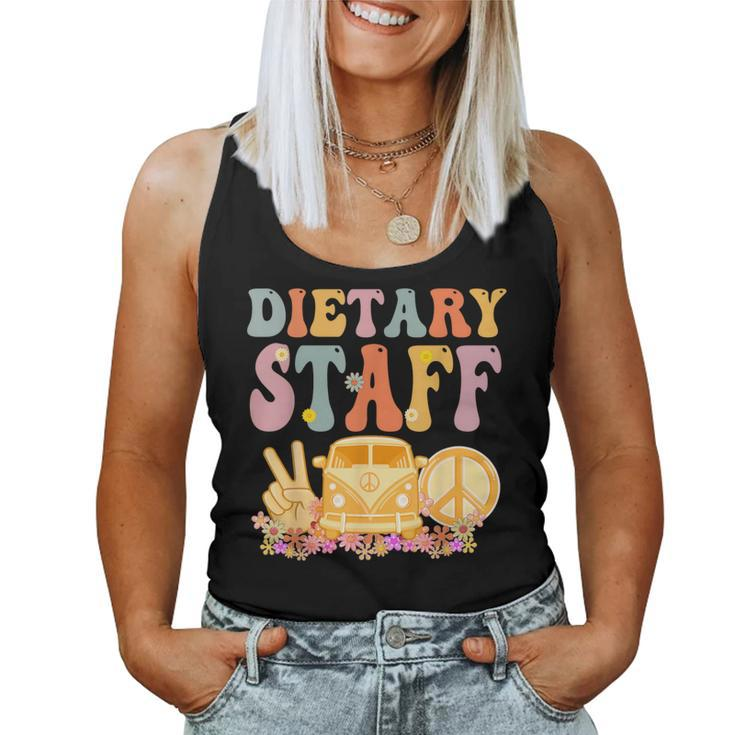 Dietary Staff Groovy Hippie Retro Week Appreciation Women Tank Top
